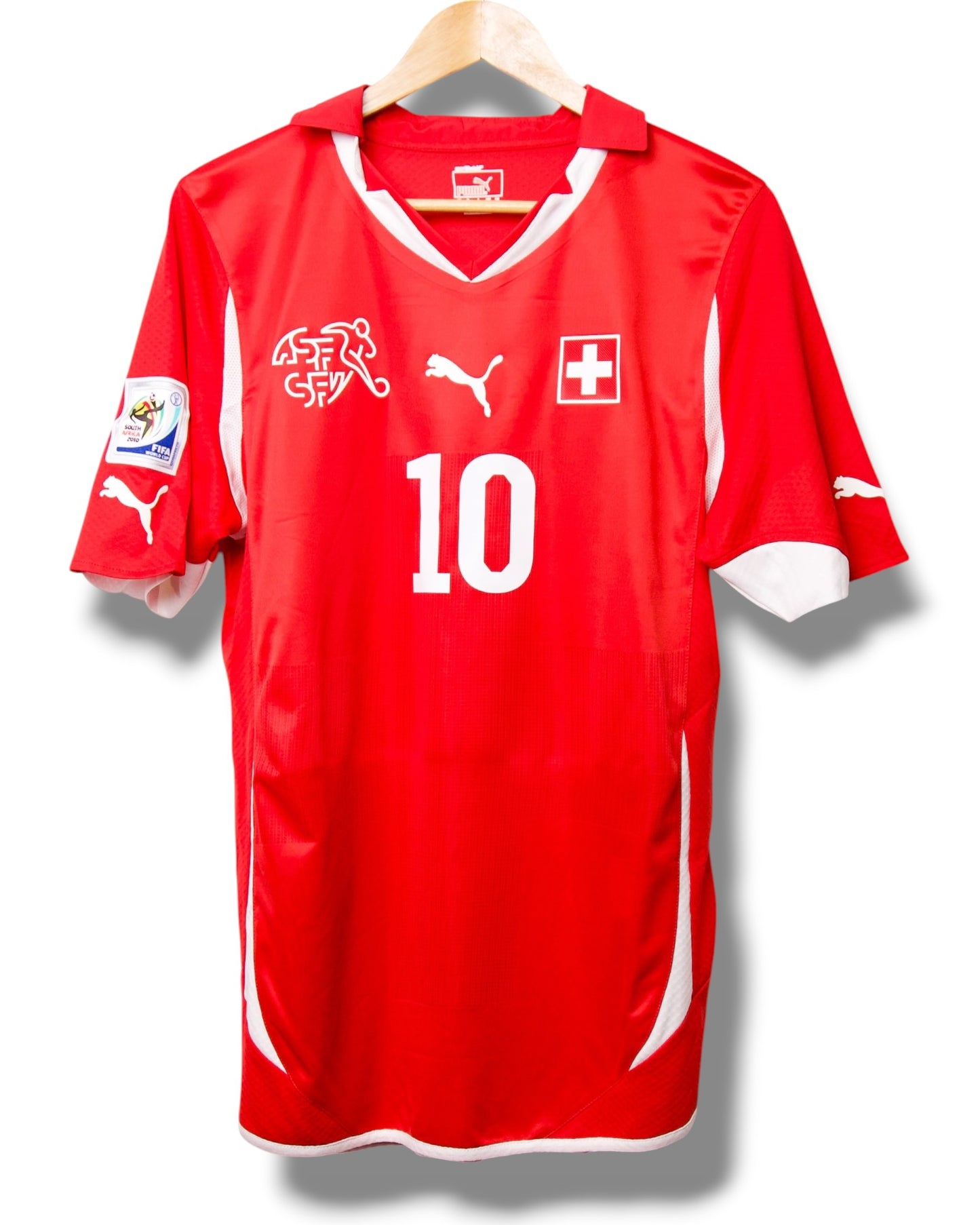 Zwitserland 2010 Thuis Shirt Nkufo #10 (M)