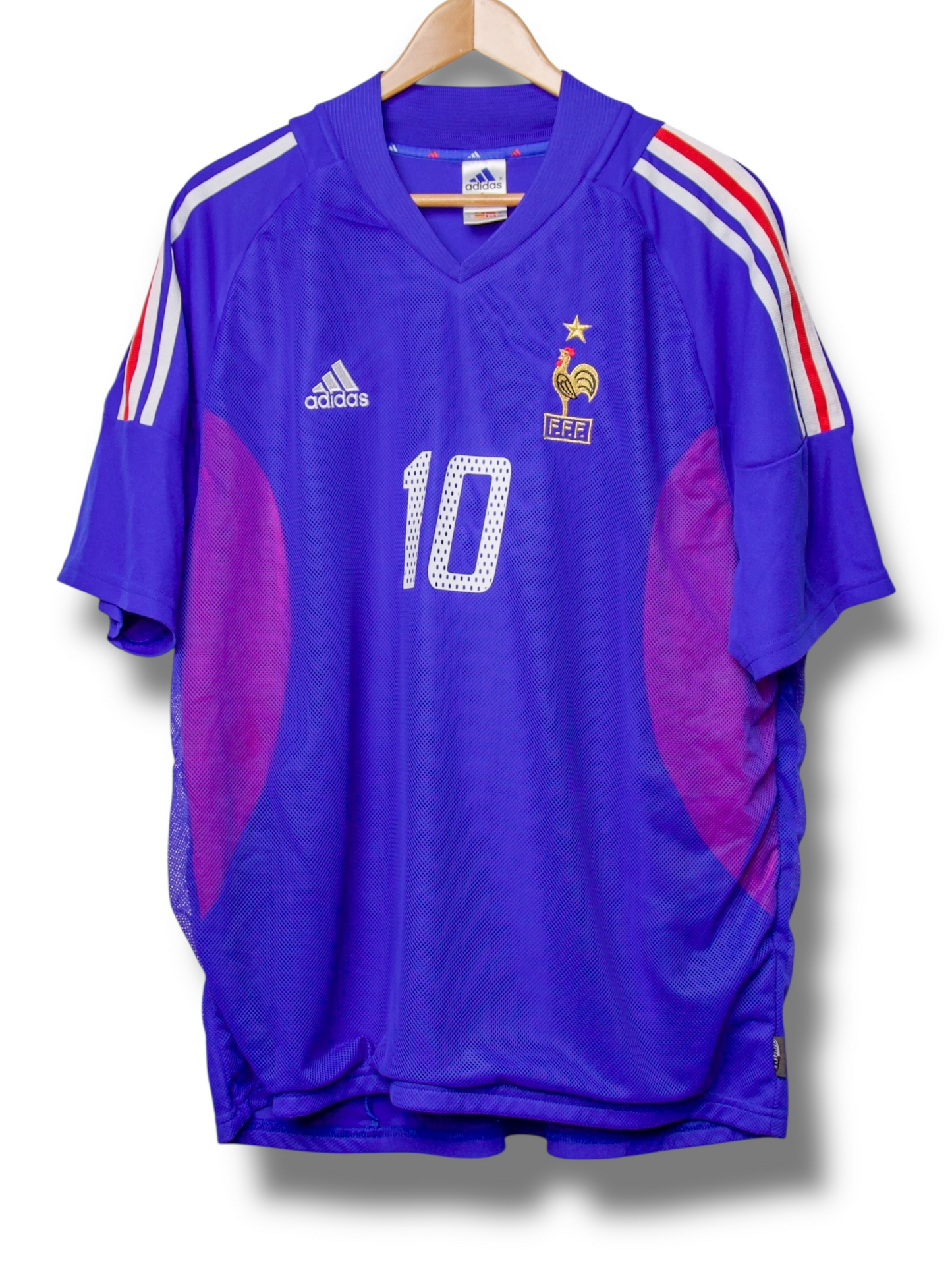 Frankrijk 2002 Thuis Shirt Zidane #10 (XL)