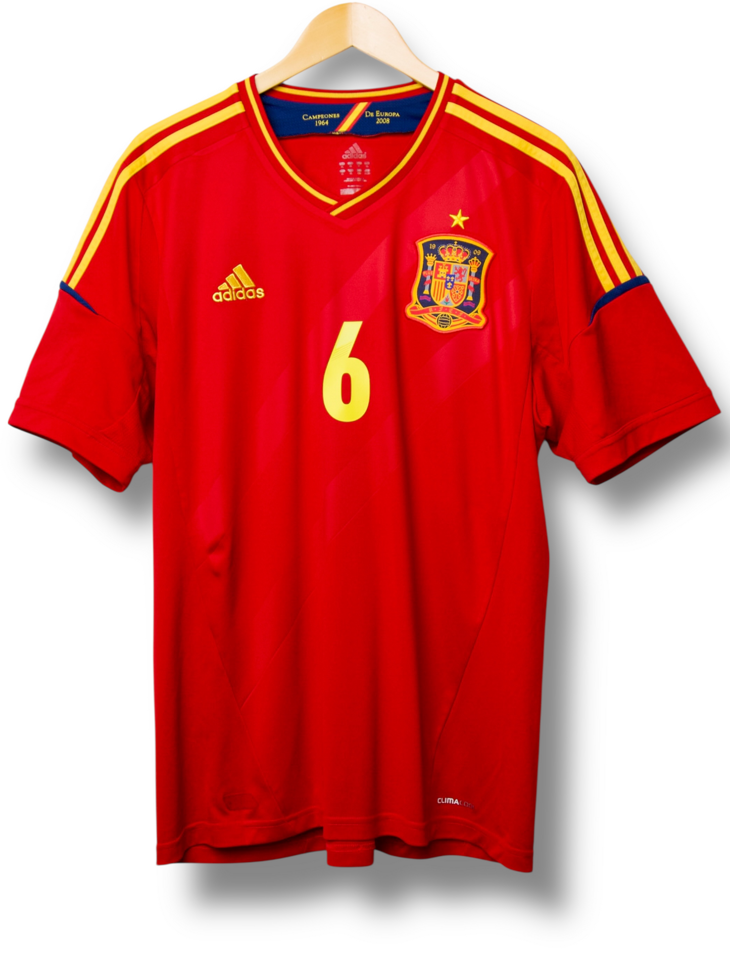 Spanje 2012 Thuis Shirt Iniesta #6 (L)