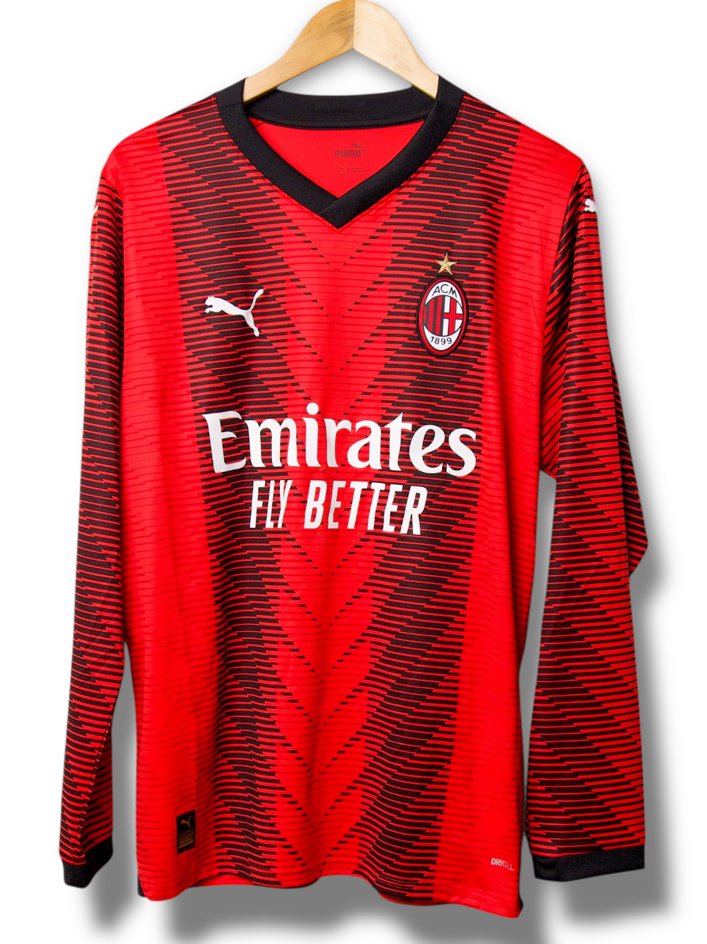 AC Milan 2023/2024 Thuis Shirt Rafa Leao #10 Longsleeve (L)