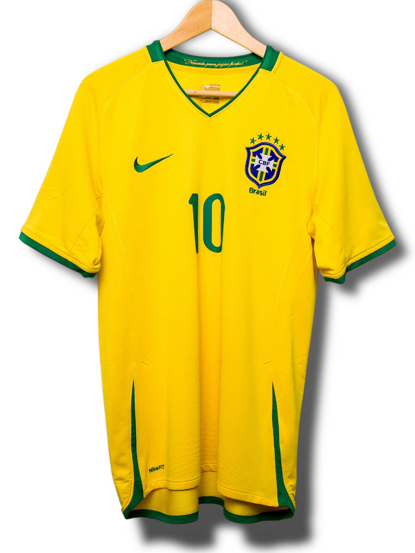 Brazilië 2008 Thuis Shirt Ronaldinho #10 (M)
