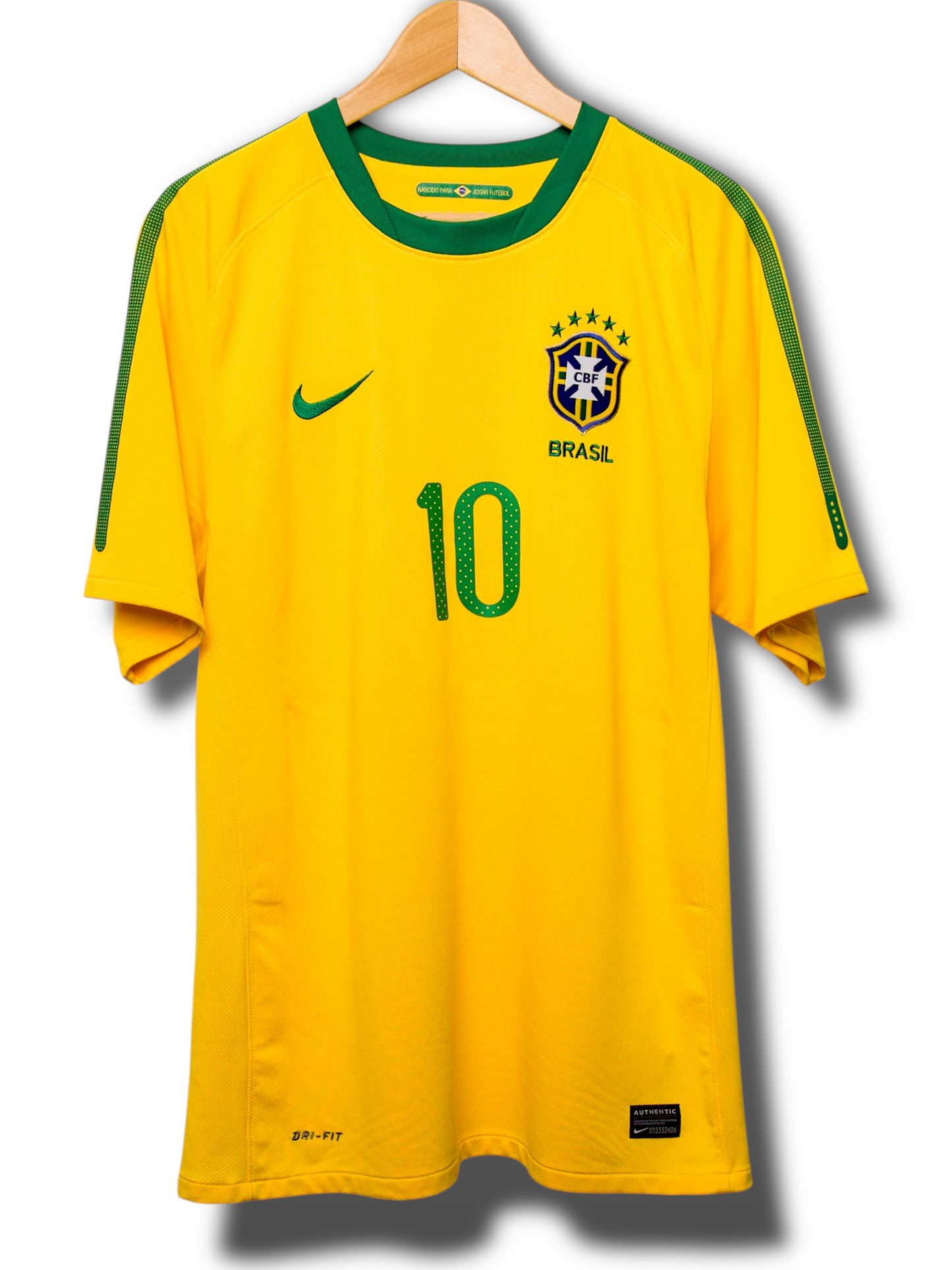 Brazilië 2010 Thuis Shirt Kaká #10 (L)