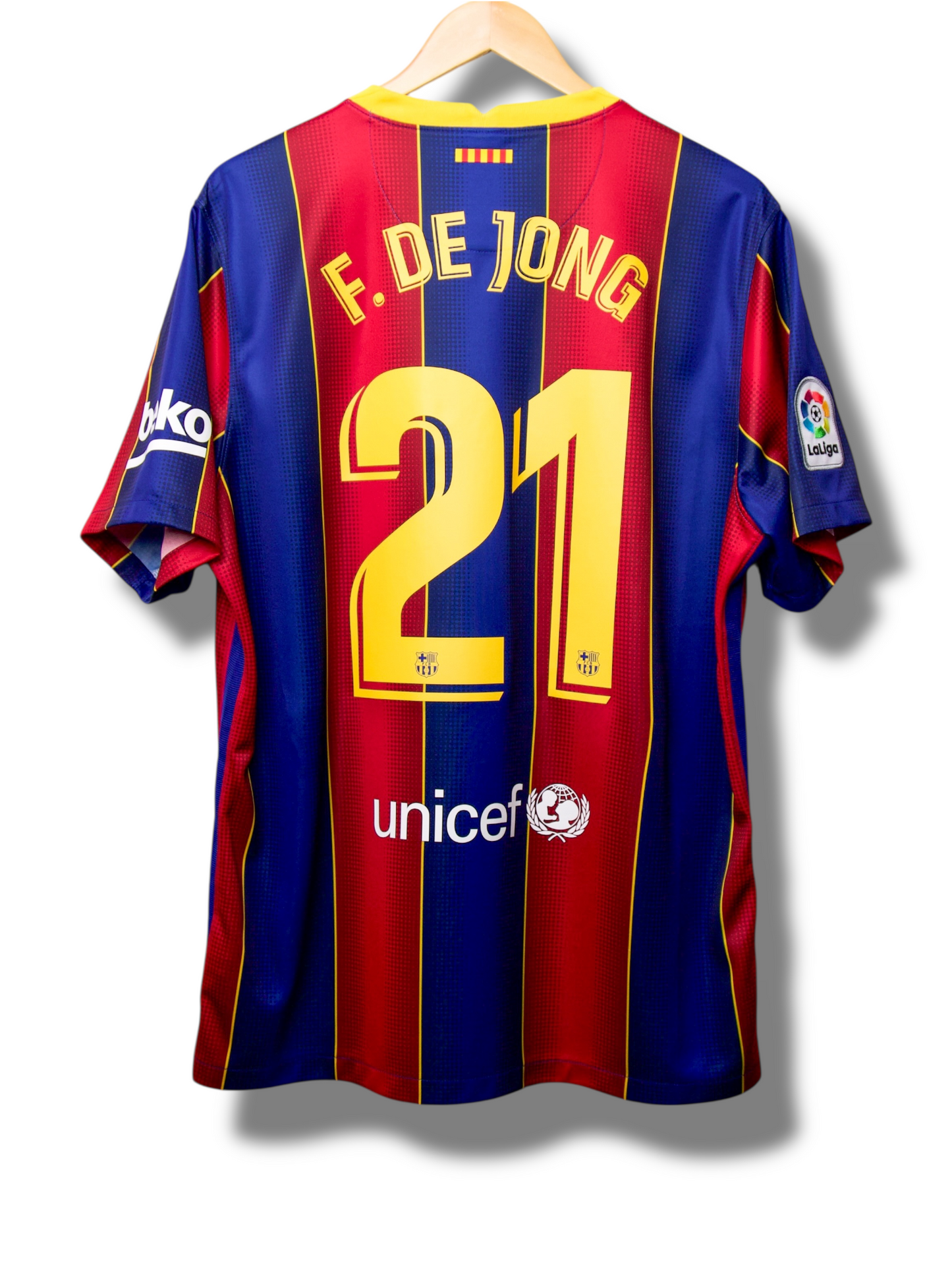 Barcelona 2020/2021 Thuis Shirt De Jong #21 (XL)