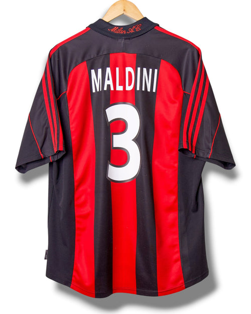 AC Milan 2000/2001 Thuis Shirt Maldini #3 (XL)