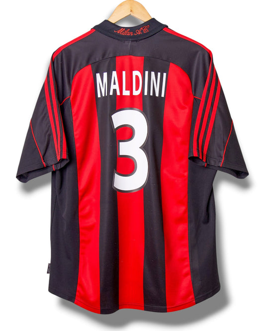 AC Milan 2000/2001 Thuis Shirt Maldini #3 (XL)