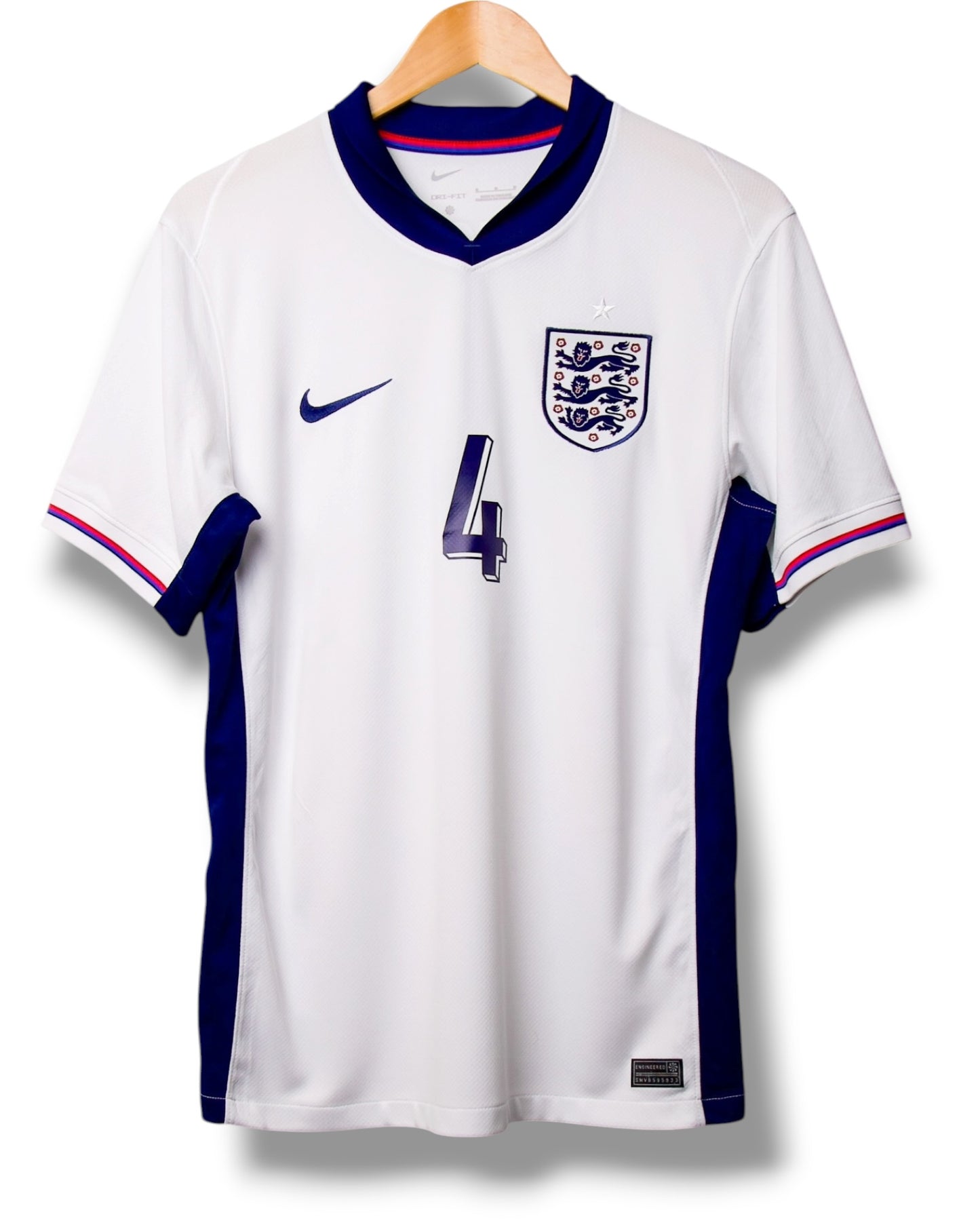 Engeland 2024 Thuis Shirt Rice #4 (M)