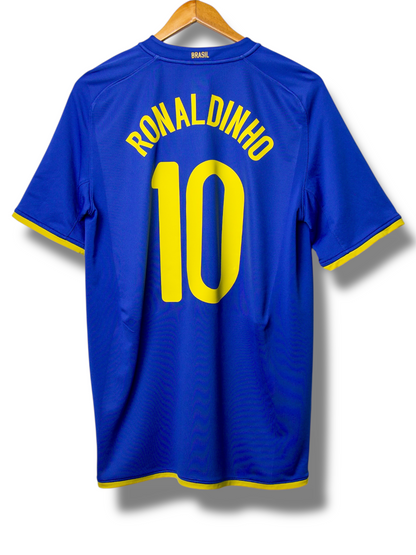 Brazilie 2008 Uit Shirt Ronaldinho #10 (M)