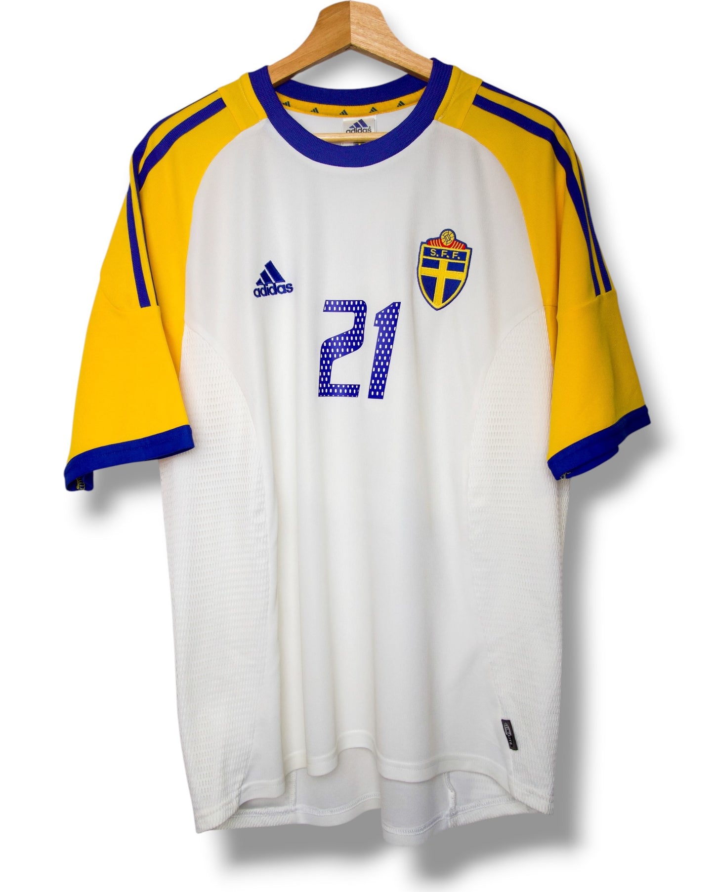 Zweden 2002 Uit Shirt Ibrahimovic #21 (L)