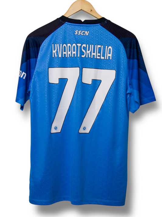 Napoli 2022/2023 Thuis Shirt Kvaratskhelia #77 (L)
