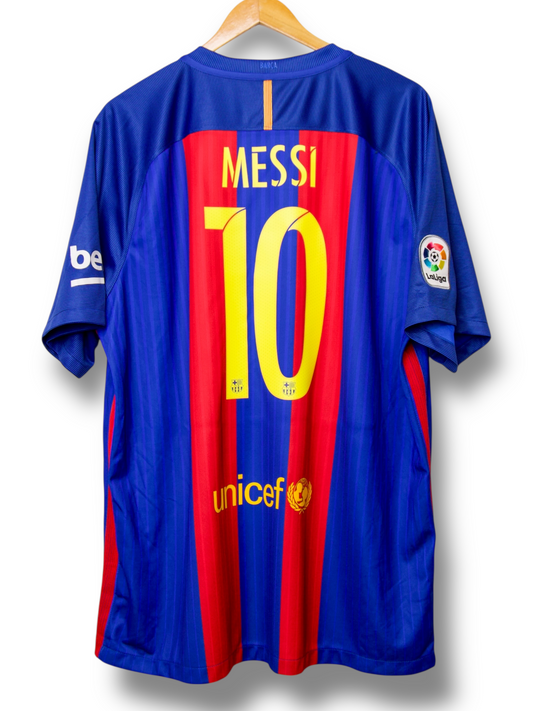 Barcelona 2016/2017 Thuis Shirt Messi #10 (XXL)
