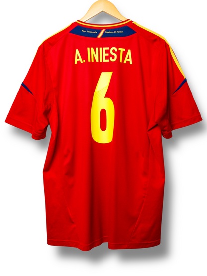 Spanje 2012 Thuis Shirt Iniesta #6 (L)
