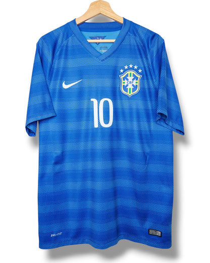 Brazilie 2014 Uit Shirt Neymar #10 (L)