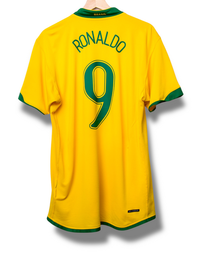 Brazilie 2006 Thuis Shirt Ronaldo #9 (L)