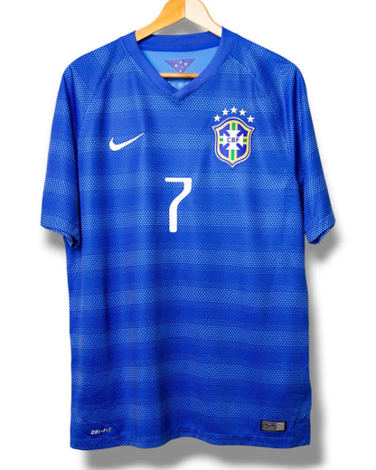 Brazilie 2014 Uit Shirt Hulk #7 (L)