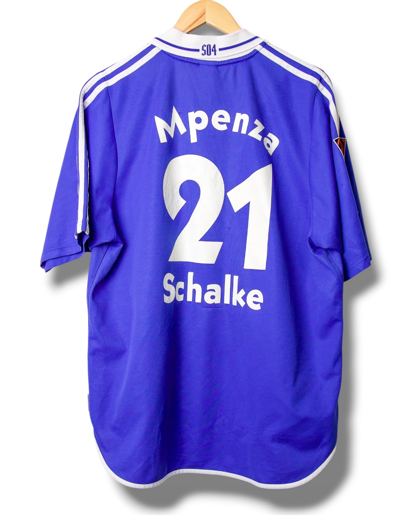 Schalke 04 2000/2001 Thuis Shirt Mpenza #21 (XL)