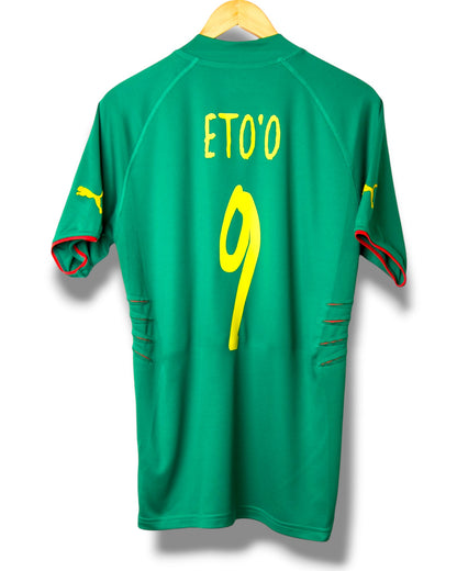 Kameroen 2004 Thuis Shirt Eto'o #9 (L)