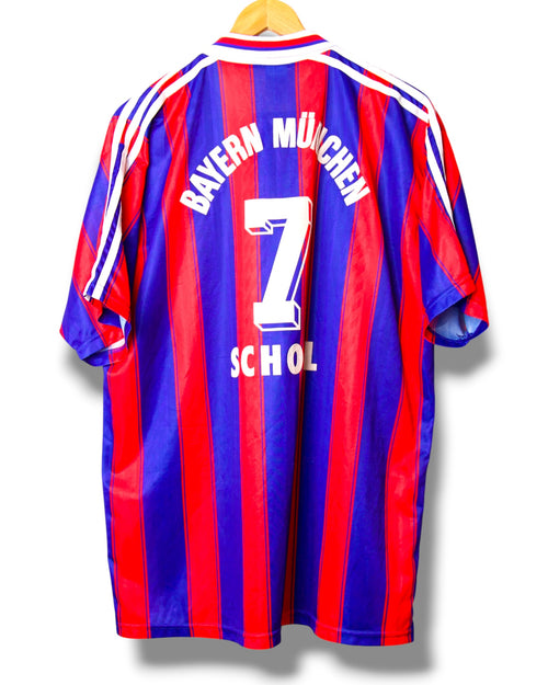 Bayern Munchen 1995/1996 Thuis Shirt Scholl #7 (XL)