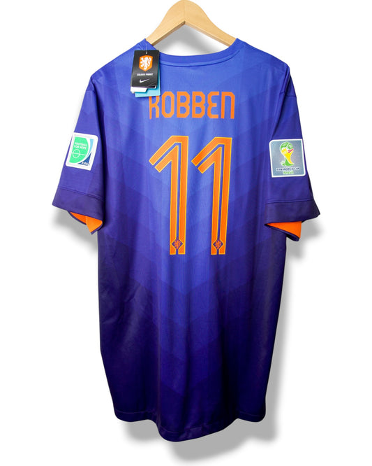 Nederland 2014 Uit Shirt Robben #11 (XL)