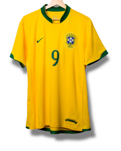 Brazilie 2006 Thuis Shirt Ronaldo #9 (L)