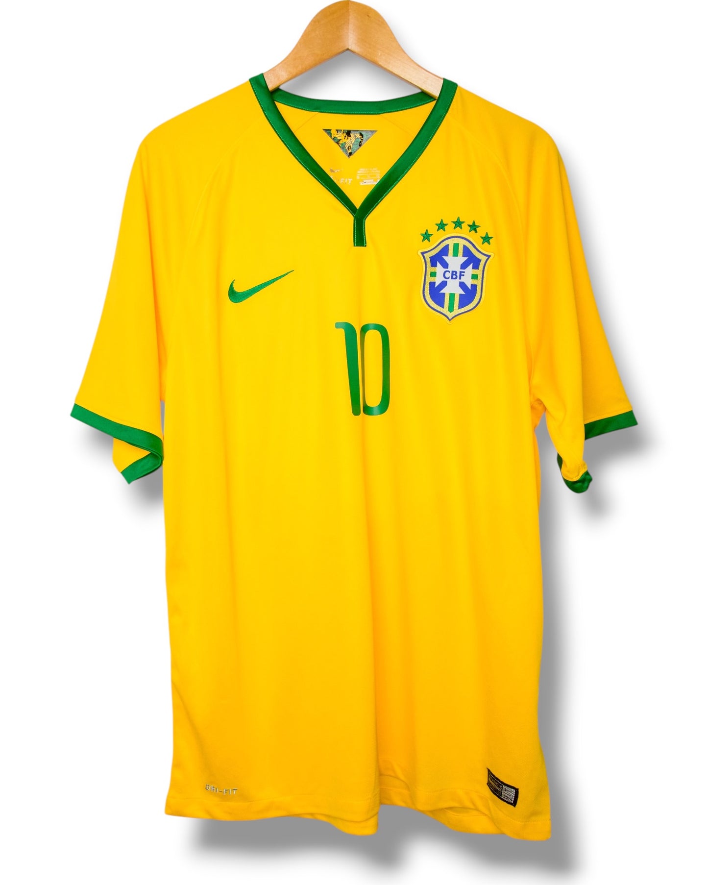 Brazilie 2014 Thuis Shirt Neymar #10 (XL)