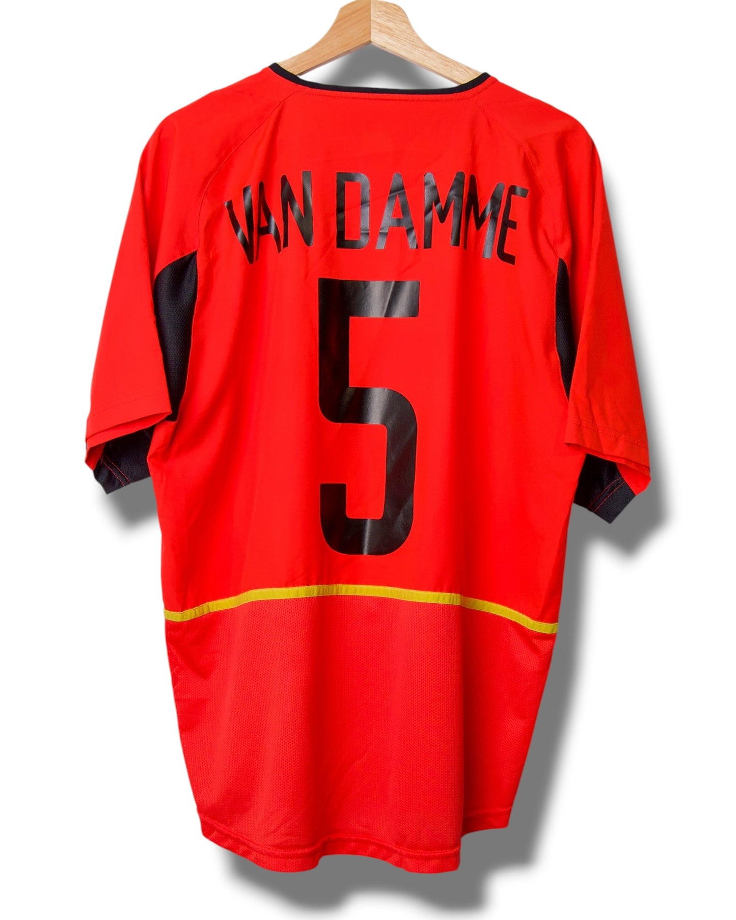 Belgie 2002 Thuis Shirt Van Damme #5 (L)