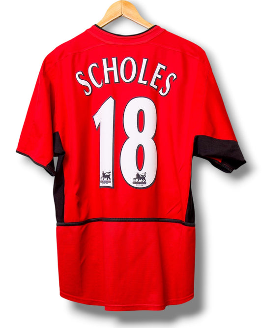 Manchester United 2002/2003 Thuis Shirt Scholes #18 (M)