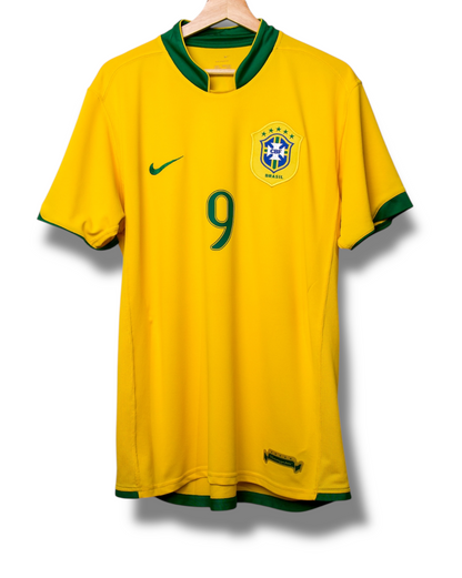 Brazilie 2006 Thuis Shirt Ronaldo #9 (L)