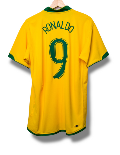 Brazilie 2006 Thuis Shirt Ronaldo #9 (L)