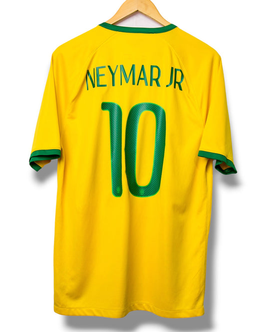 Brazilie 2014 Thuis Shirt Neymar #10 (L)