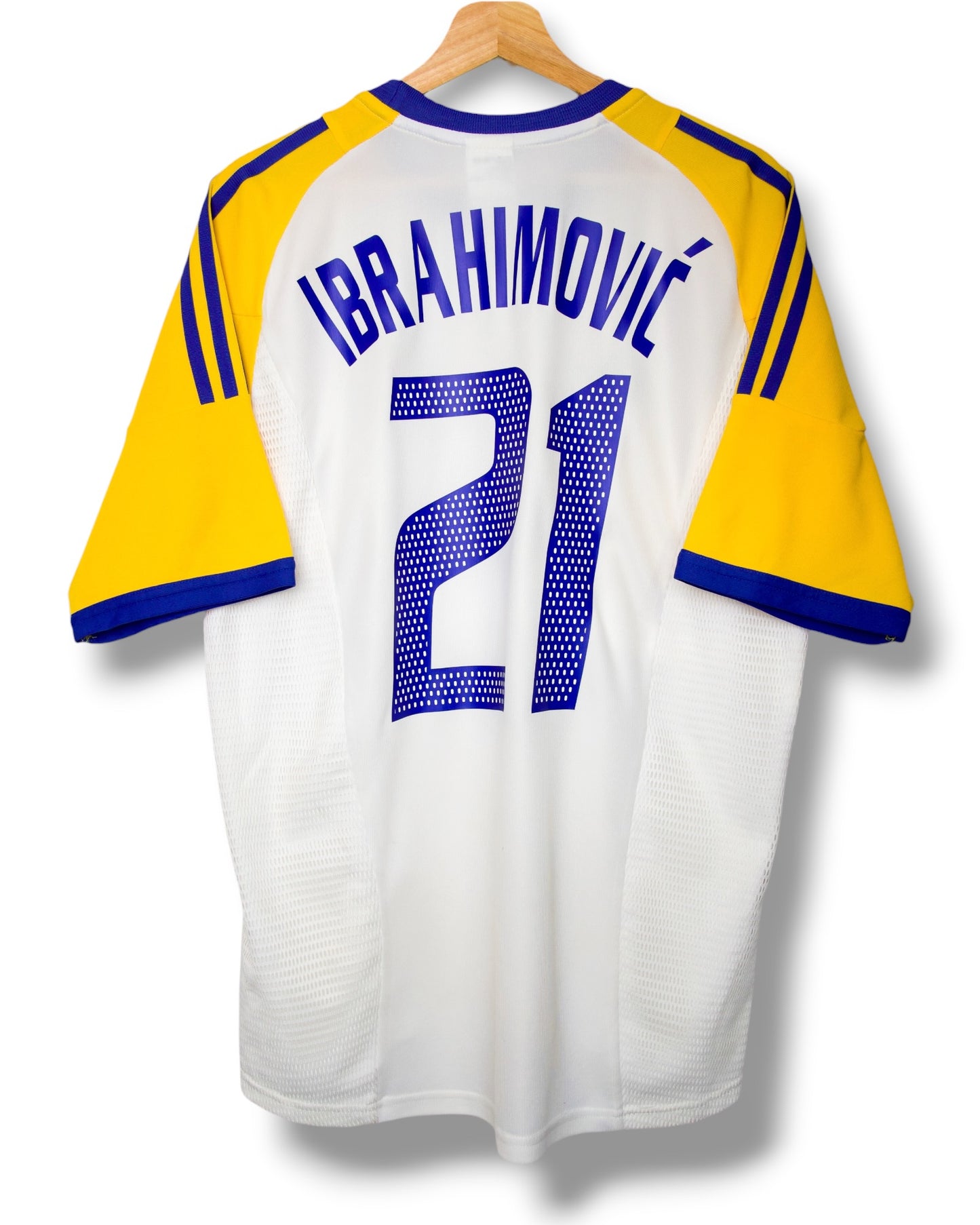 Zweden 2002 Uit Shirt Ibrahimovic #21 (L)