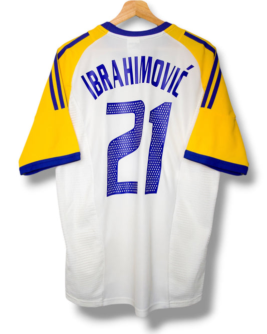 Zweden 2002 Uit Shirt Ibrahimovic #21 (L)