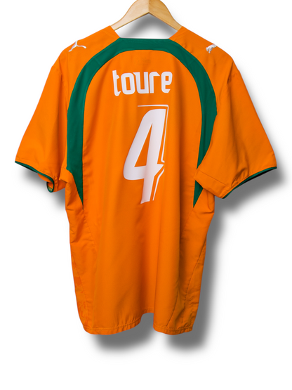 Ivoorkust 2006 Thuis Shirt Toure #4 (XL)