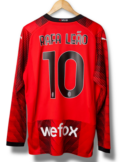 AC Milan 2023/2024 Thuis Shirt Rafa Leao #10 Longsleeve (L)