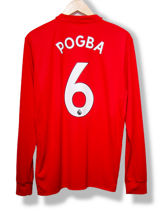 Manchester United 2017/2018 Thuis Shirt Pogba #6 Longsleeve (M)