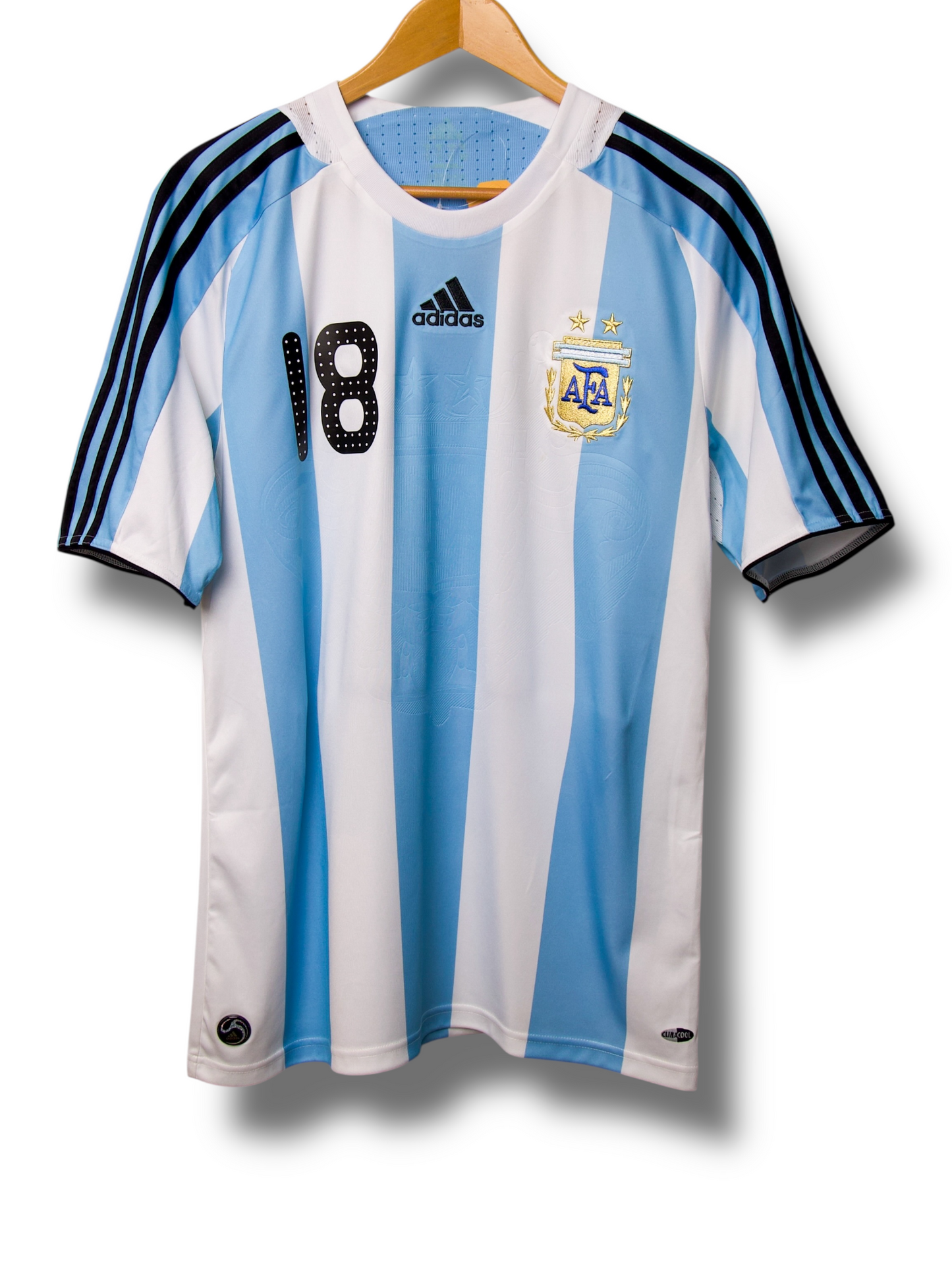 Argentinië 2008 Thuis Shirt Messi #18 (M)