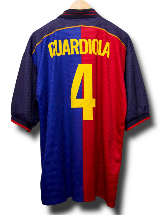 Barcelona 1999/2000 Centenary Thuis Shirt Guardiola #4 (XXL)