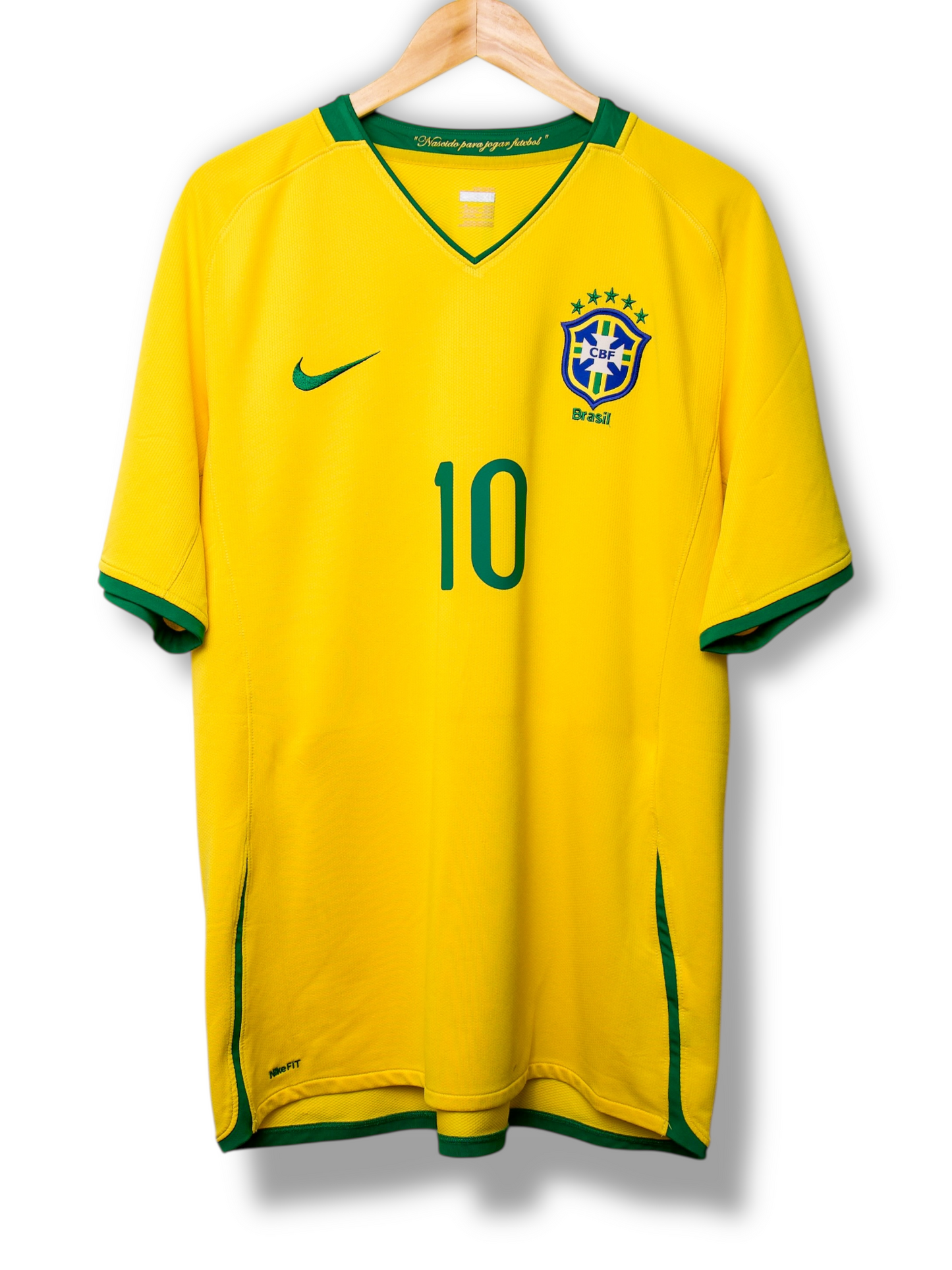 Brazilië 2008 Thuis Shirt Ronaldinho #10 (XL)