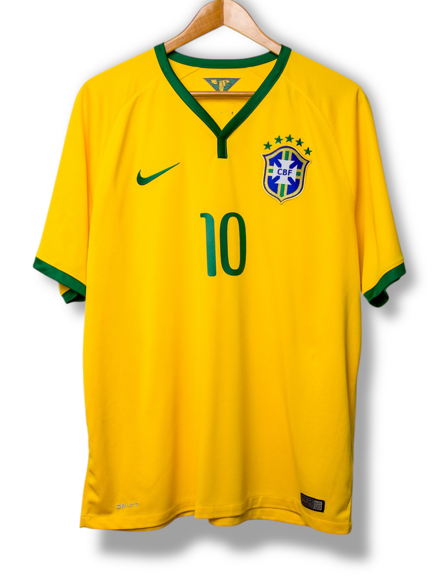 Brazilië 2014 Thuis Shirt Neymar #10 (XL)
