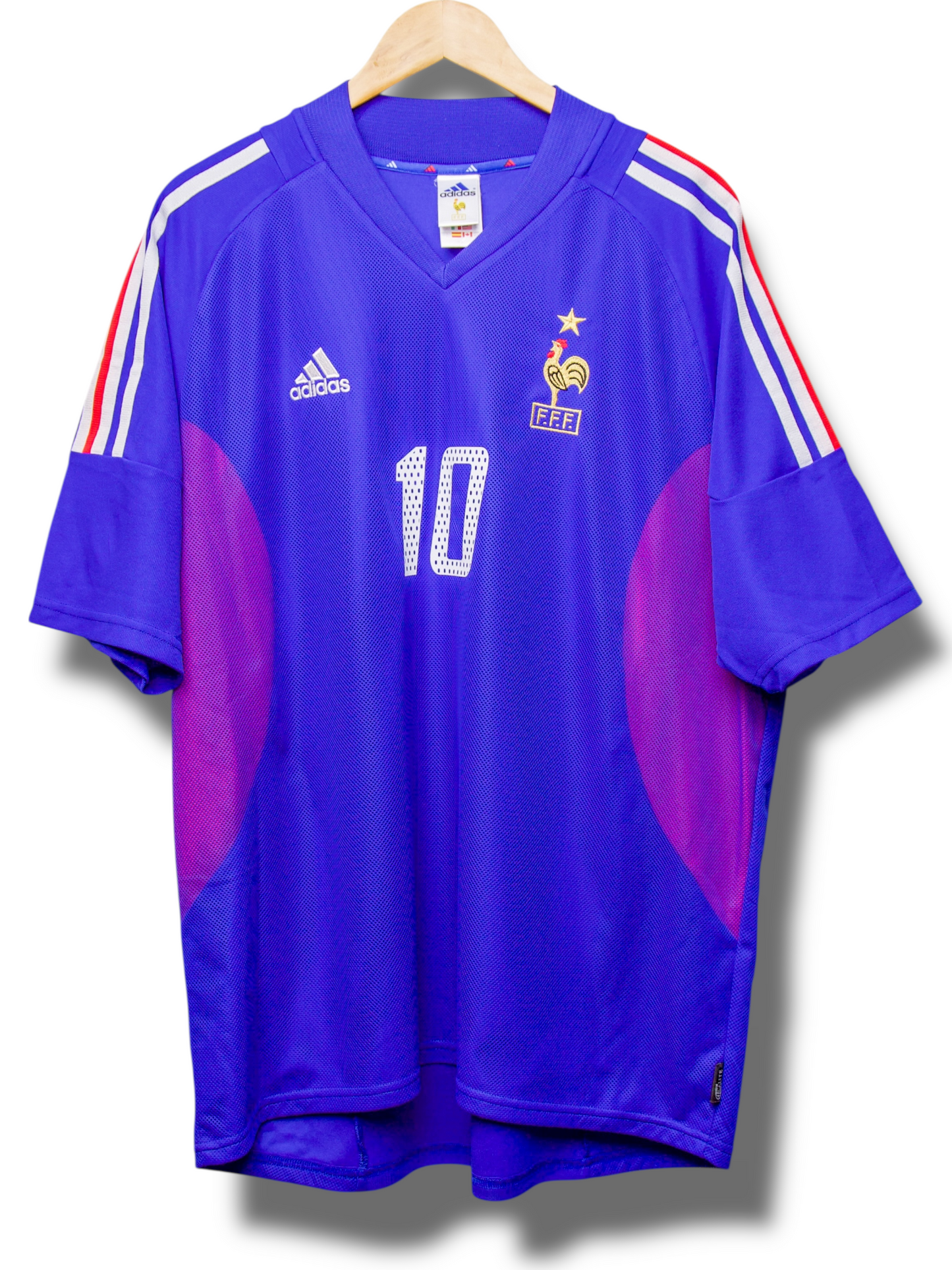 Frankrijk 2002 Thuis Shirt Zidane #10 (XL)
