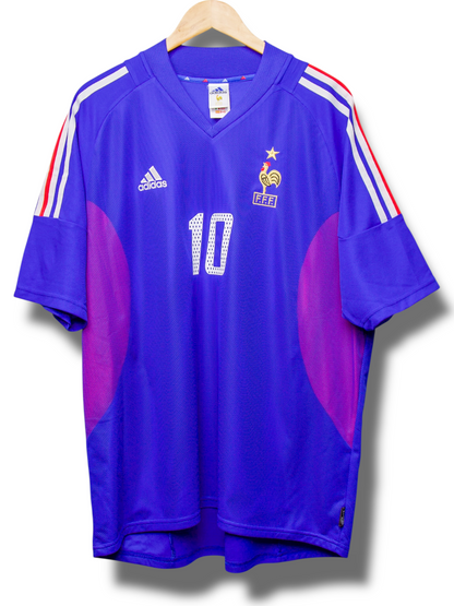 Frankrijk 2002 Thuis Shirt Zidane #10 (XL)