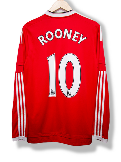 Manchester United 2015/2016 Thuis Shirt Rooney #10 Longsleeve (M)